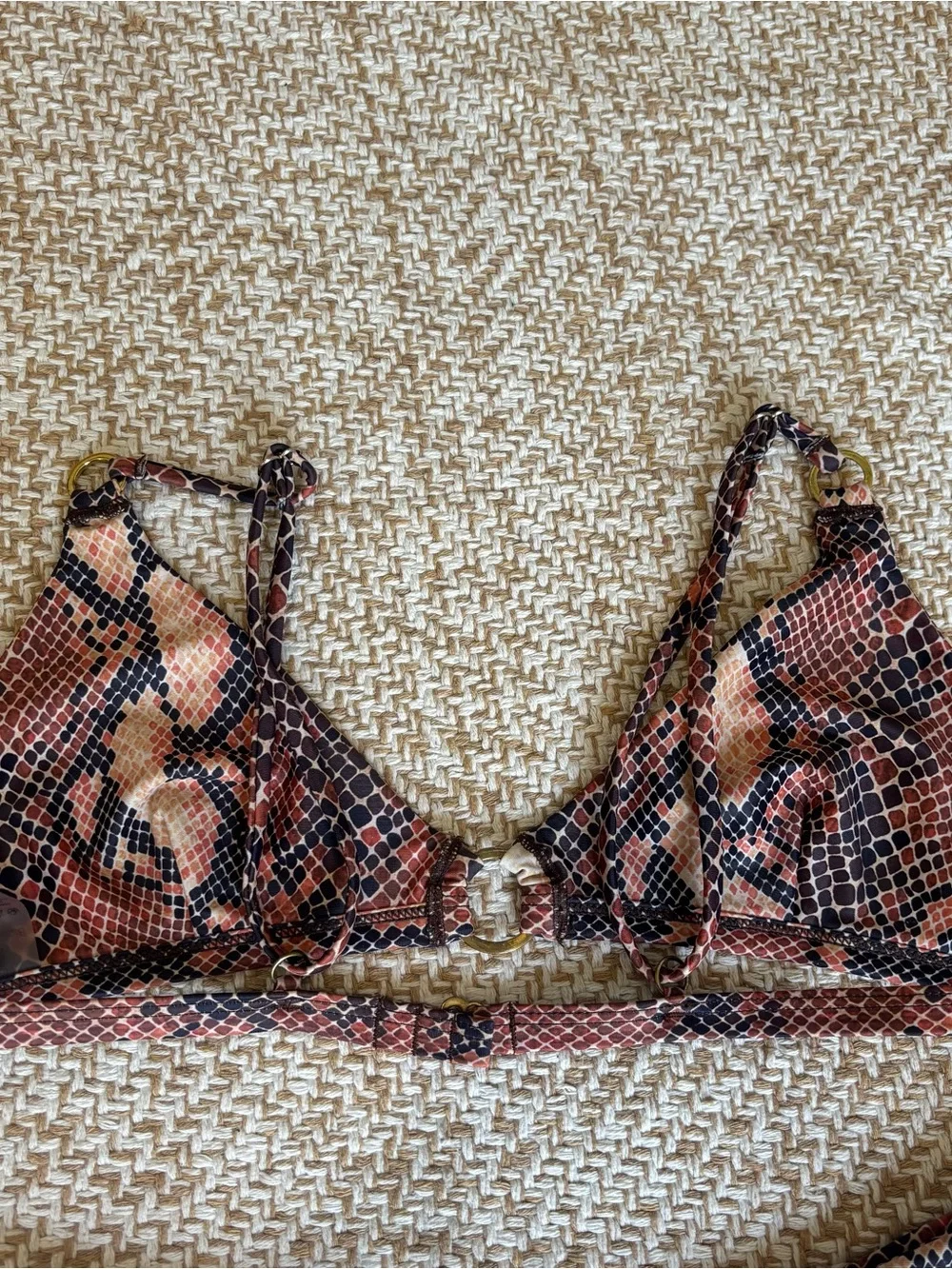 Blackbough Brown and Black Snake-Print Bikini Set - Picture 9 of 13